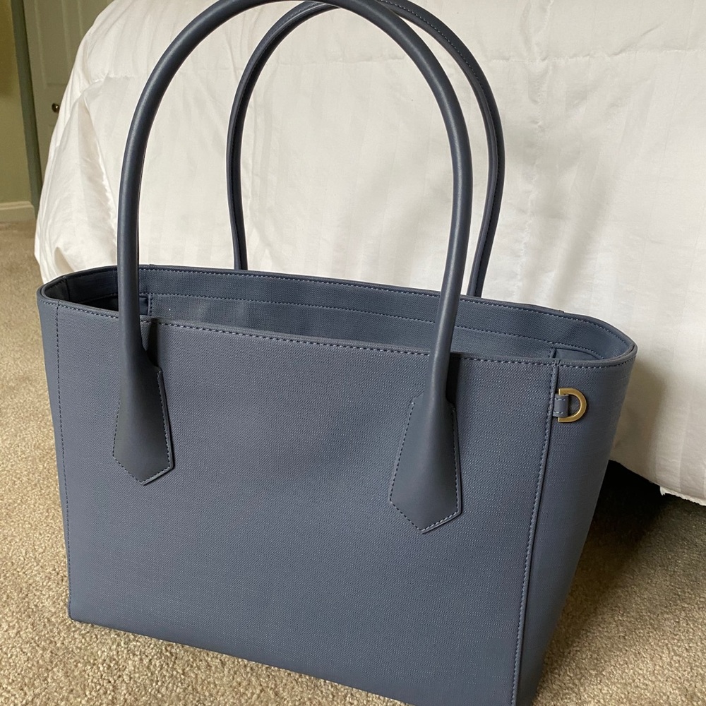 Dagne Dover Signature Tote Light Blue